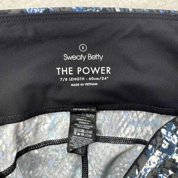 Sweaty Betty Power 7/8 Workout Leggings Snakeskin Print High Waist Pocket Small - Picture 8 of 9